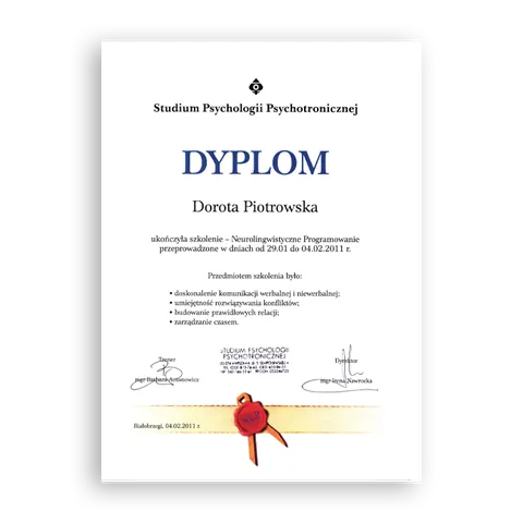 Neurolingwistyczne programowanie, Studium Psychologii Psychotronicznej